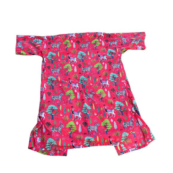 Print Fresh Robe sz L-XL ANTELOPE FOREST. Stains! No Belt - Picture 2 of 11